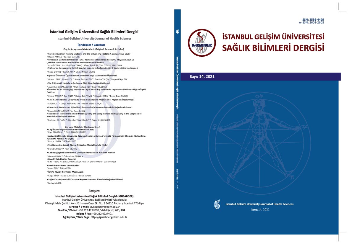 İstanbul Gelişim Üniversitesi Sağlık Bilimleri Dergisi 14. sayısı yayımlandı / 14th Issue of IGUSABDER has been published!
dergipark.org.tr/tr/pub/igusabd…
İstanbul Gelişim Üniversitesi Sağlık Bilimleri Dergisi
Istanbul Gelisim University Journal of Health Sciences
igusabder.gelisim.edu.tr