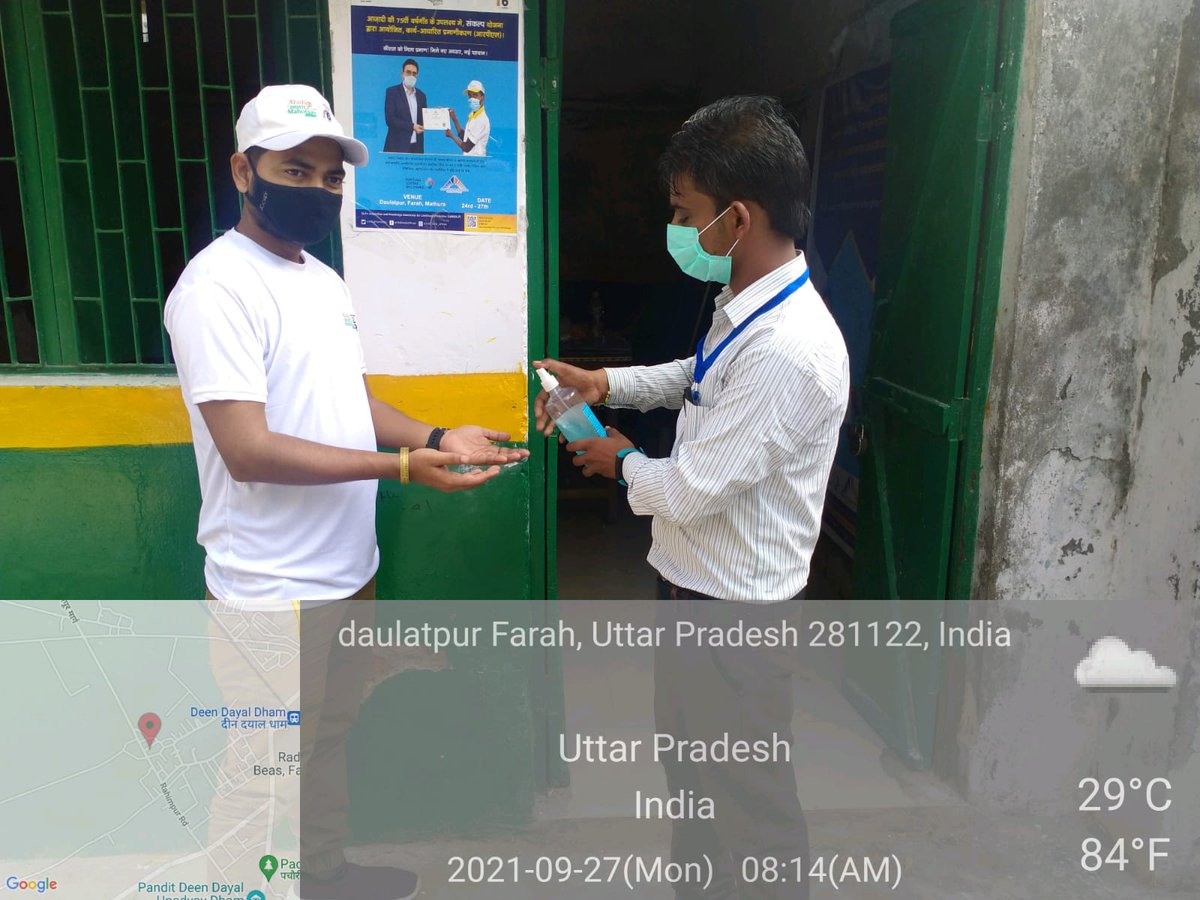BloomingMulti's tweet photo. Day-4 of #RPL training under #SANKALP scheme for Assistant Decorative Painter #JobRole
Blooming Life conducted training at Daulatpur Farah,#Mathura #UttarPradesh in 
@PaintsnCoatings 

Sector.
#SkillWithPCSC #Skills4All #SkillIndia #AbSkillsKiBari #AzadiKaAmritMahotsav https://t.co/qTjyQ0GDuw