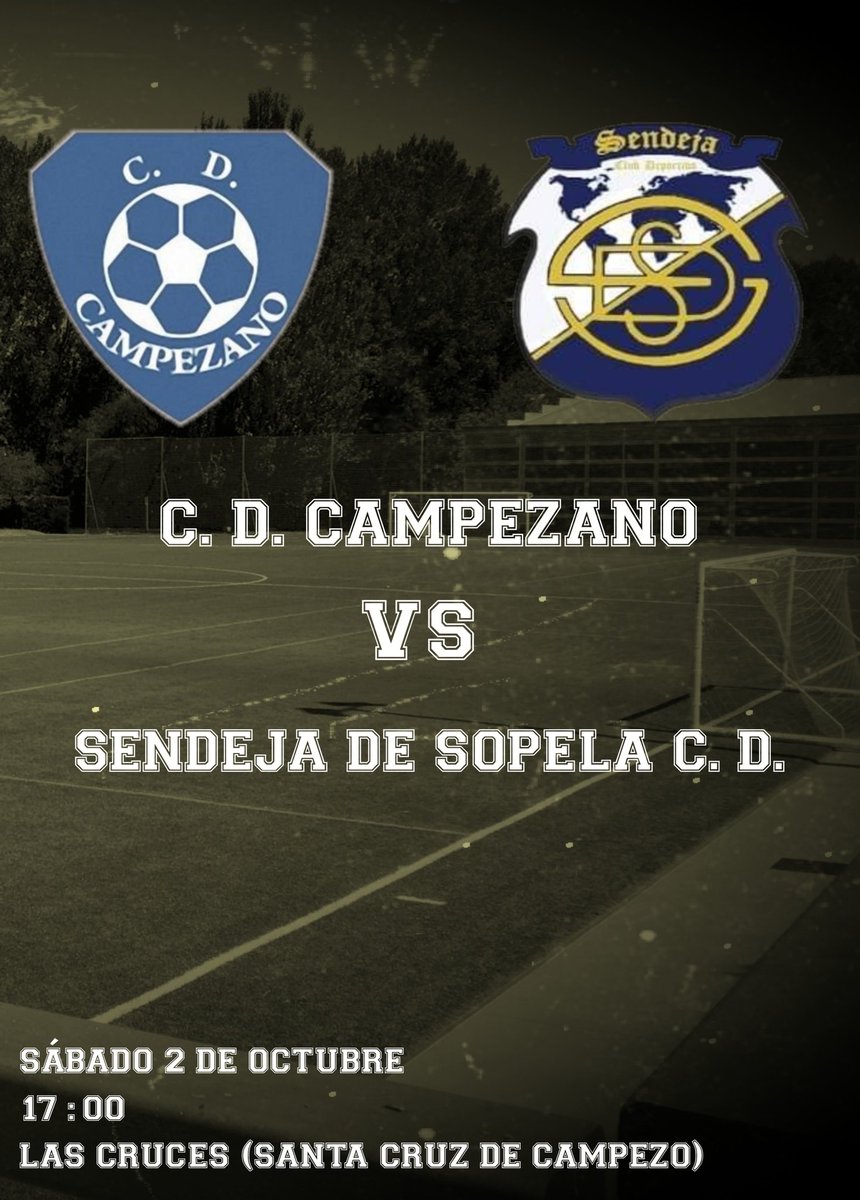 CD_Campezano's tweet photo. ¡¡VOLVEMOS A LAS CRUCES!!

Sábado 2 de octubre a las 17:00 contra el Sendeja de Sopela C. D. https://t.co/LLvpFstX4b