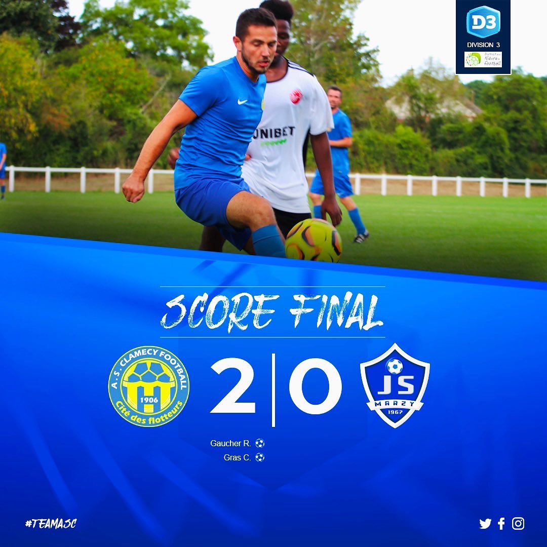 ASClamecy's tweet photo. ➡️ RÉSULTATS SENIORS DU WEEK-END : LA TRIPLETTE ! 🟡🔵 

#teamasc https://t.co/Xkl947qFWq