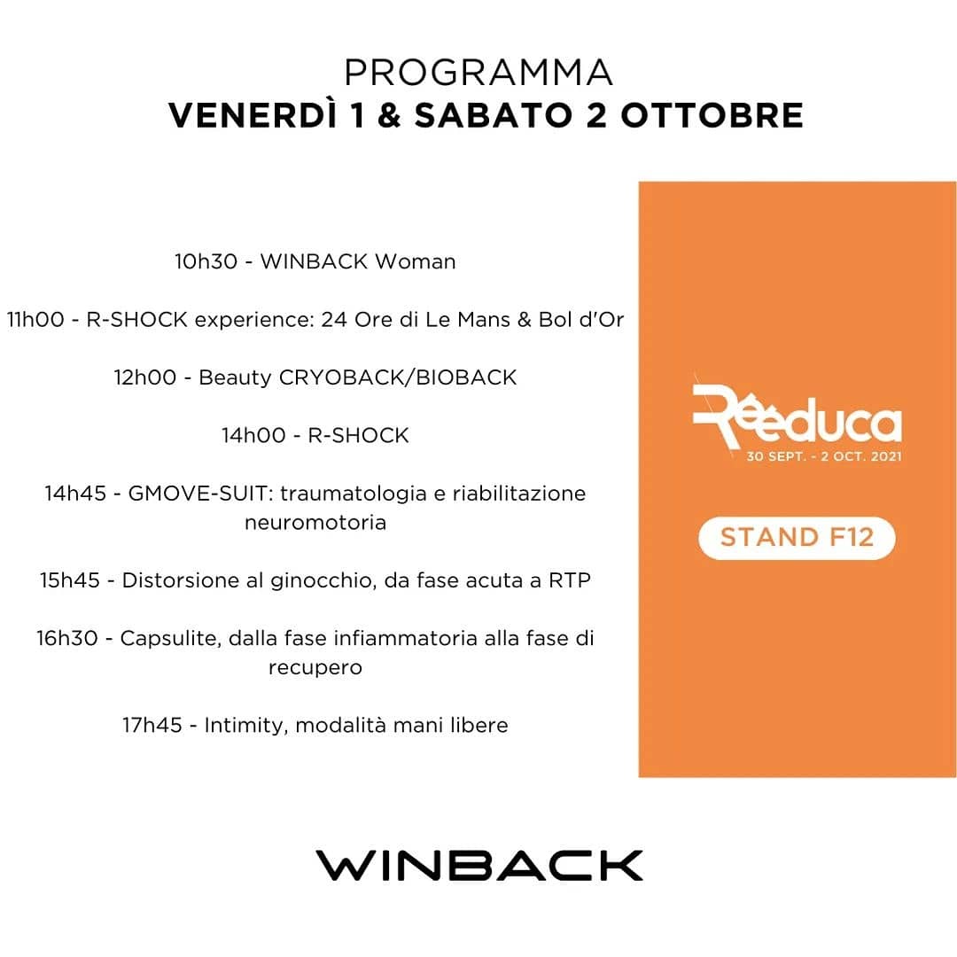 winbackitalia's tweet photo. @ReeducaParis

@winbackmedical
Sᴛᴀɴᴅ F12

Pʀᴏɢʀᴀᴍᴍᴀ Aᴛᴛɪᴠɪᴛᴀ̀

#fisio #beauty #intimity https://t.co/IC7UqpTaKn
