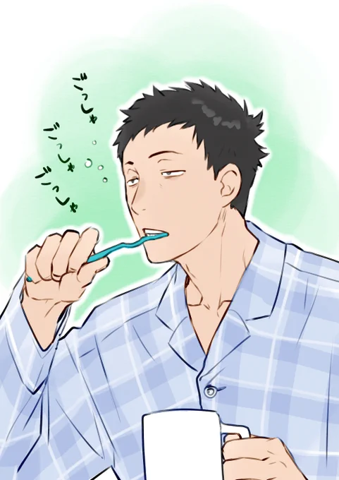 寝起きは髪の毛が爆発してるとどこかで言われてた気がしたので 