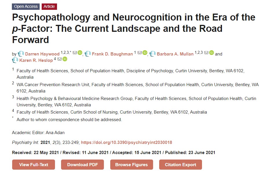 #PsychiatryintInterestingPaper

#Psychiatry

Psychopathology and Neurocognition in the Era of the p-Factor: The Current Landscape and the Road Forward

More at: mdpi.com/2673-5318/2/3/…

#psychopathology #neurocognition

<a href="/MDPIOpenAccess/">MDPI</a>
