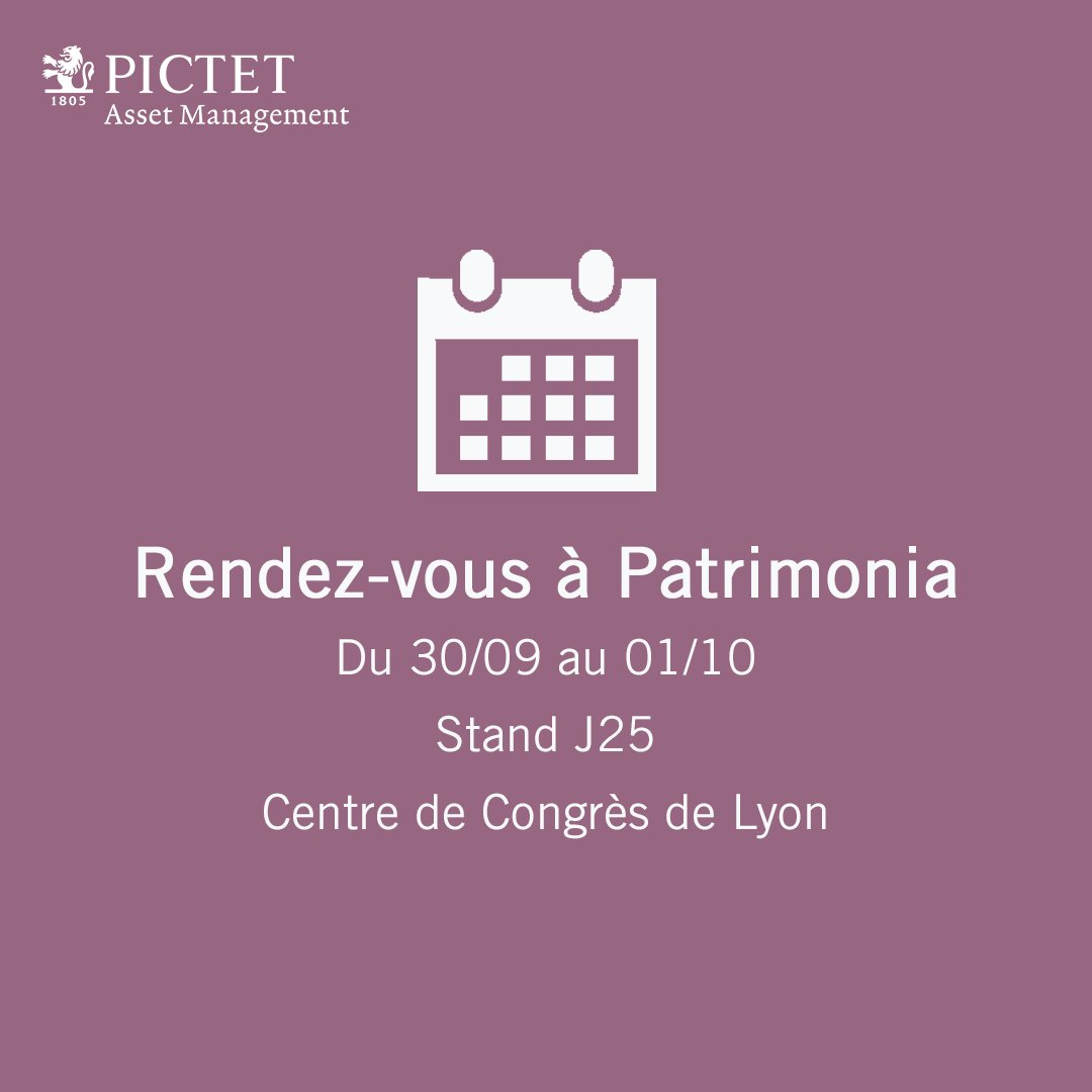 📅  Cette année encore, tout notre équipe commerciale sera présente à <a href="/PatrimoniaLyon/">Patrimonia</a>. Retrouvez-nous sur le stand J25 le jeudi 30 septembre et le vendredi 1er octobre ! 
#Patrimonia2021 #AssetManagement #CGP