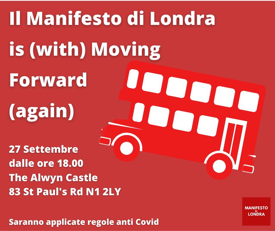 Questa sera ritorniamo a vederci, per la prima volta dopo un anno e mezzo in sicurezza e con la giusta cautela, a parlare di belle idee e iniziative da fare insieme, davanti a una birra e insieme ai candidati di Moving Forward per il Comites di Londra.

Vi aspettiamo!