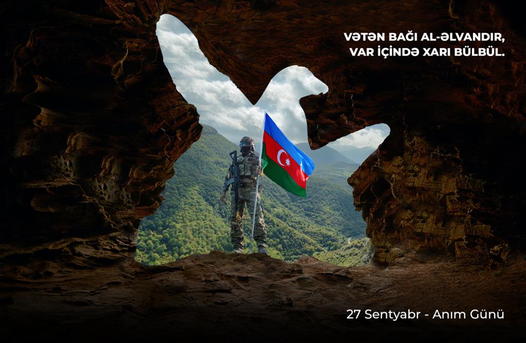 medyamuhtari's tweet photo. Tam 1 yıl önce, Karabagin özgürleşmesi için ilk adım atıldı

1 yıl önce bugün, Azerbaycan için zafere giden bir yol başladı...

Bu yolda şehit olan tüm kardeşlerimizi rahmetle anıyoruz. 🇹🇷🇦🇿

#KarabağAzerbaycandır
 #AnımGünü https://t.co/sK2iStaIOf