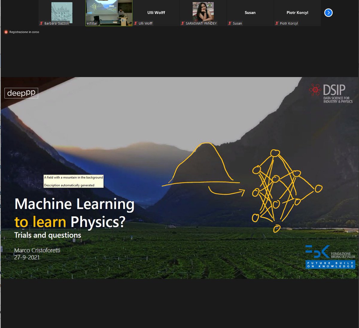 ECT*_Trento (@ecttrento) on Twitter photo Today <a href="/EctTrento/">ECT*_Trento</a> 📢📢📢Start of the workshop on
"Machine Learning for High Energy Physics, on and off the Lattice" with <a href="/cristoforetti/">Marco Cristoforetti</a>
#MachineLearning #Physics Today <a href="/EctTrento/">ECT*_Trento</a> 📢📢📢Start of the workshop on
"Machine Learning for High Energy Physics, on and off the Lattice" with <a href="/cristoforetti/">Marco Cristoforetti</a>
#MachineLearning #Physics