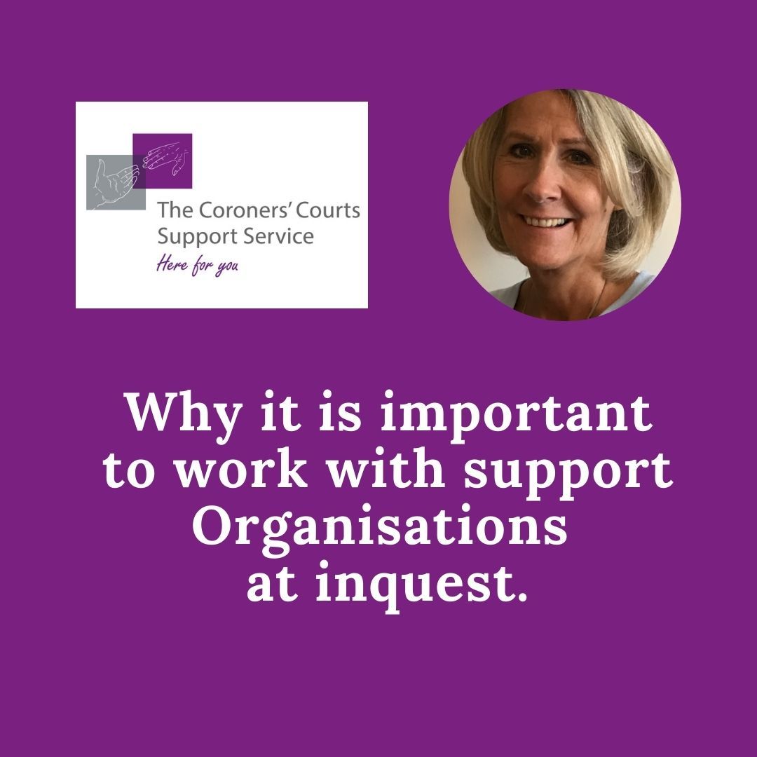 OrgCCSS's tweet photo. Beverley Radcliffe, Director of the Coroners’ Courts Support Service, explains why it is important for the lawyers who practise in inquests to work with support organisations, and how this can help their clients. https://t.co/olmUNoSs2m #Coroner #OrgCCSS #CoronerService #charity https://t.co/80dh4yw5hG