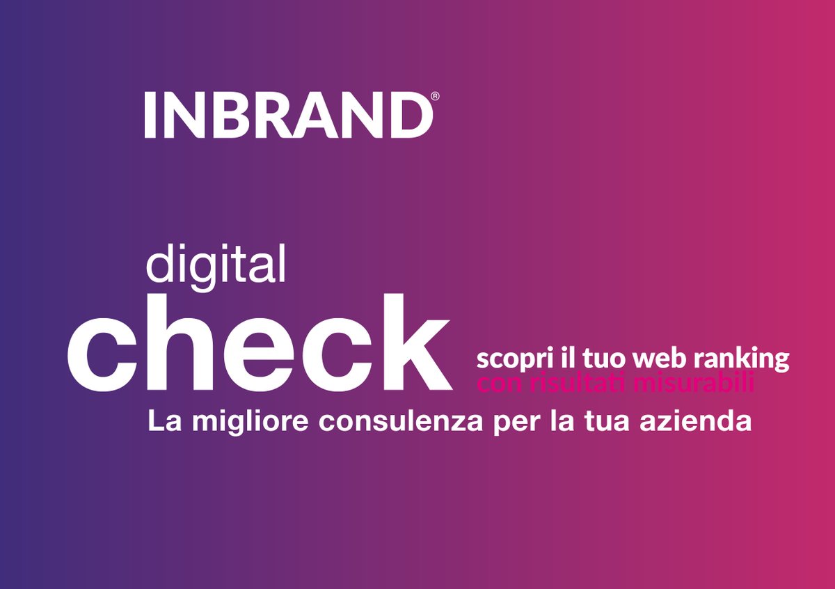 INBRANDadv's tweet photo. INBRAND Check! Scopri come far crescere la tua #Impresa https://t.co/4N3o8iLVrW via @FacebookWatch https://t.co/06g0bRXp8M