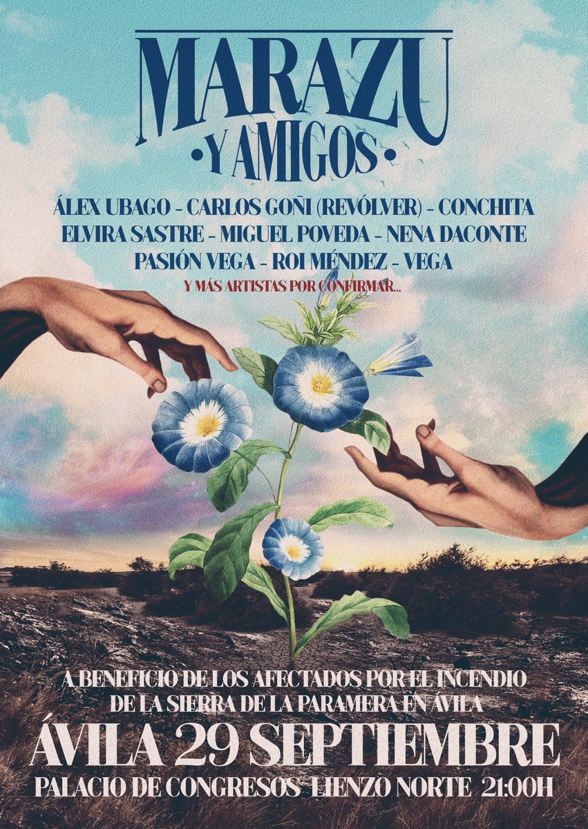 Últimas entradas disponibles para el concierto de Marazu y amigos.A  favor de los afectados del #IFNavalacruz. Este miércoles,29 de septiembre a las 21:00h en El <a href="/LIENZONORTE/">Lienzo Norte</a> 
lienzonorte.es/marazu-y-amigos