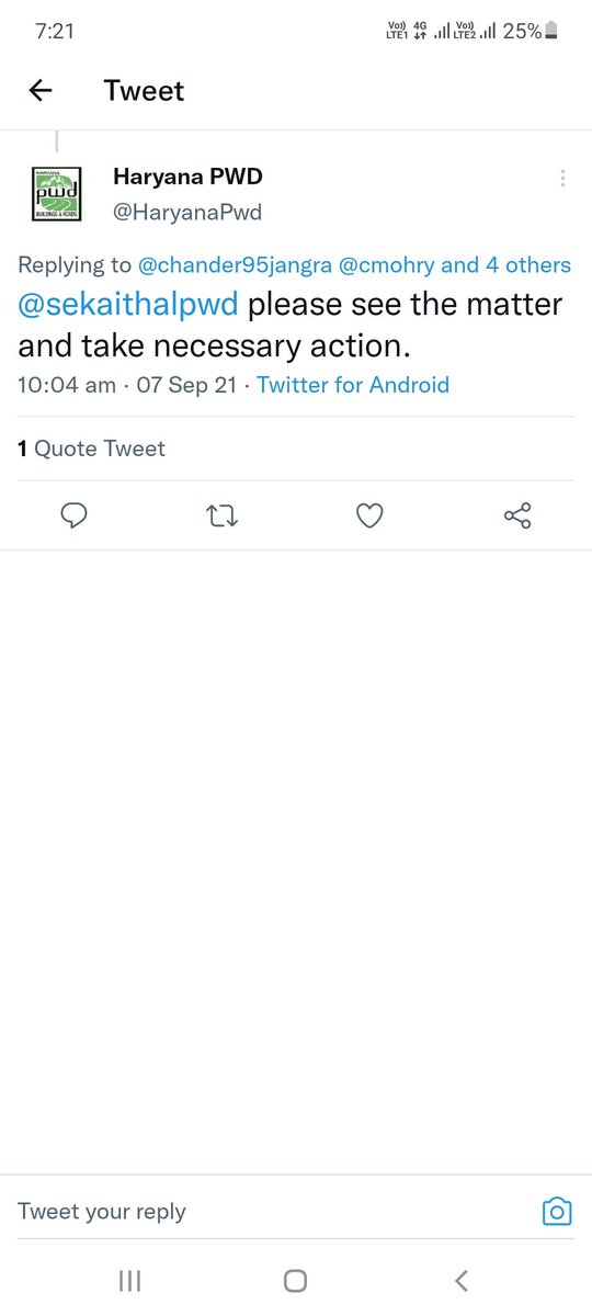 chander95jangra's tweet photo. Sir its humble request to do the needful no action is taken yet  @cmohry @dckaithal @HaryanaPwd @sekaithalpwd @anilvijminister @Dchautala @mlkhattar https://t.co/Qp0cpALBfu