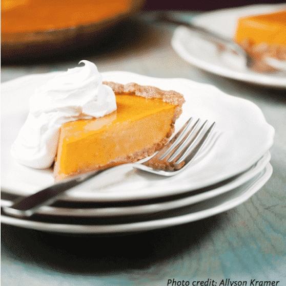 Buttery pecan crust filled with a smooth and spicy pumpkin pie filling make this Praline Pecan Pumpkin Pie a winner every time. #vegetarian⁠
⁠
Recipe >>>vegkitchen.com/vegan-praline-…