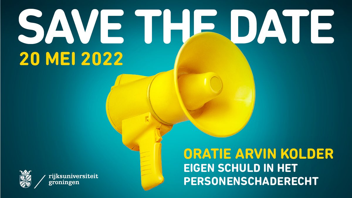 Op vrijdag 20 mei 2022 zal ik als bijzonder hoogleraar Personenschade mijn oratie aan de <a href="/univgroningen/">University of Groningen</a> houden. Deze leerstoel is mede mogelijk gemaakt door <a href="/LSANEDERLAND/">LSA</a> <a href="/rechten050/">Rechtsgeleerdheid RUG</a> rug.nl/about-ug/lates…