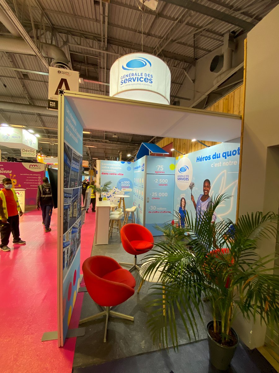 albatrosmulti's tweet photo. Les salons sont de retour, et nous aussi ! Nouveau #projet pour la Générale des Services à @Franchise_Expo ! Conception, réalisation et montage d'un stand modulaire Vector de 12m2 #stand #Paris #Communication #salon #foire https://t.co/gfiEe17k5g
