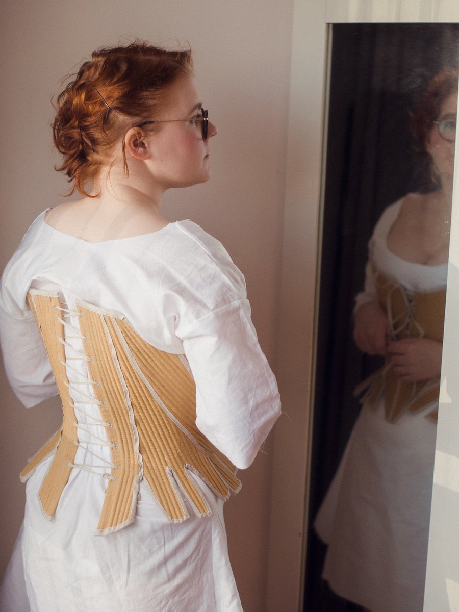 LiljaHusmo's tweet photo. New video up on the making of these 18th century stays! https://t.co/8zFYDVLBTG