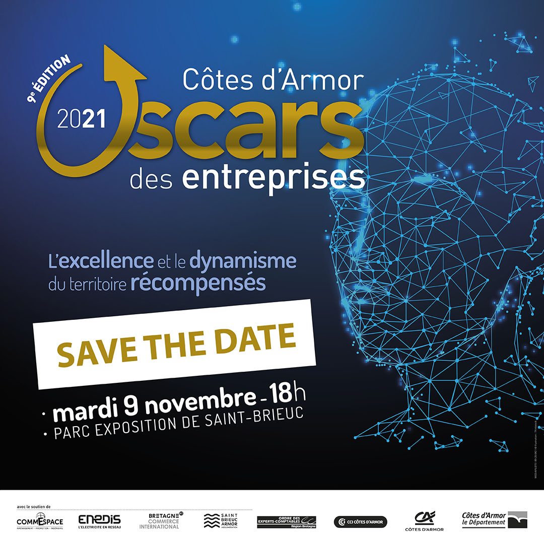 #SaveTheDate 📆 09/11 au Palais des Congrès et des Expositions de #saintbrieuc > Les Oscars des Entreprises 2020 &amp; 2021 ! 

Cette année ne découvrez pas 5 mais 10 lauréats 🏆

Pour vous inscrire 👉 bit.ly/3lTHsBu