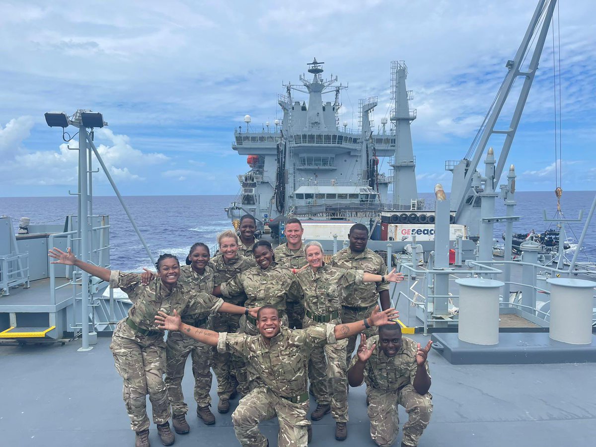 TCIRegiment's tweet photo. The TCI Regiment has board the RFA Ship as a part of the Royal Navy Task Force in the region with includes the HMS Medway as the patrol ship. 

This exercise was ran from Sept. 14-16th, 2021. 

#TCIRegiment🇹🇨
#TCIStrong💪🏾🇹🇨
#TCIProud✊🏾🇹🇨
#TCIHistory🇹🇨 https://t.co/9AgEppZigX