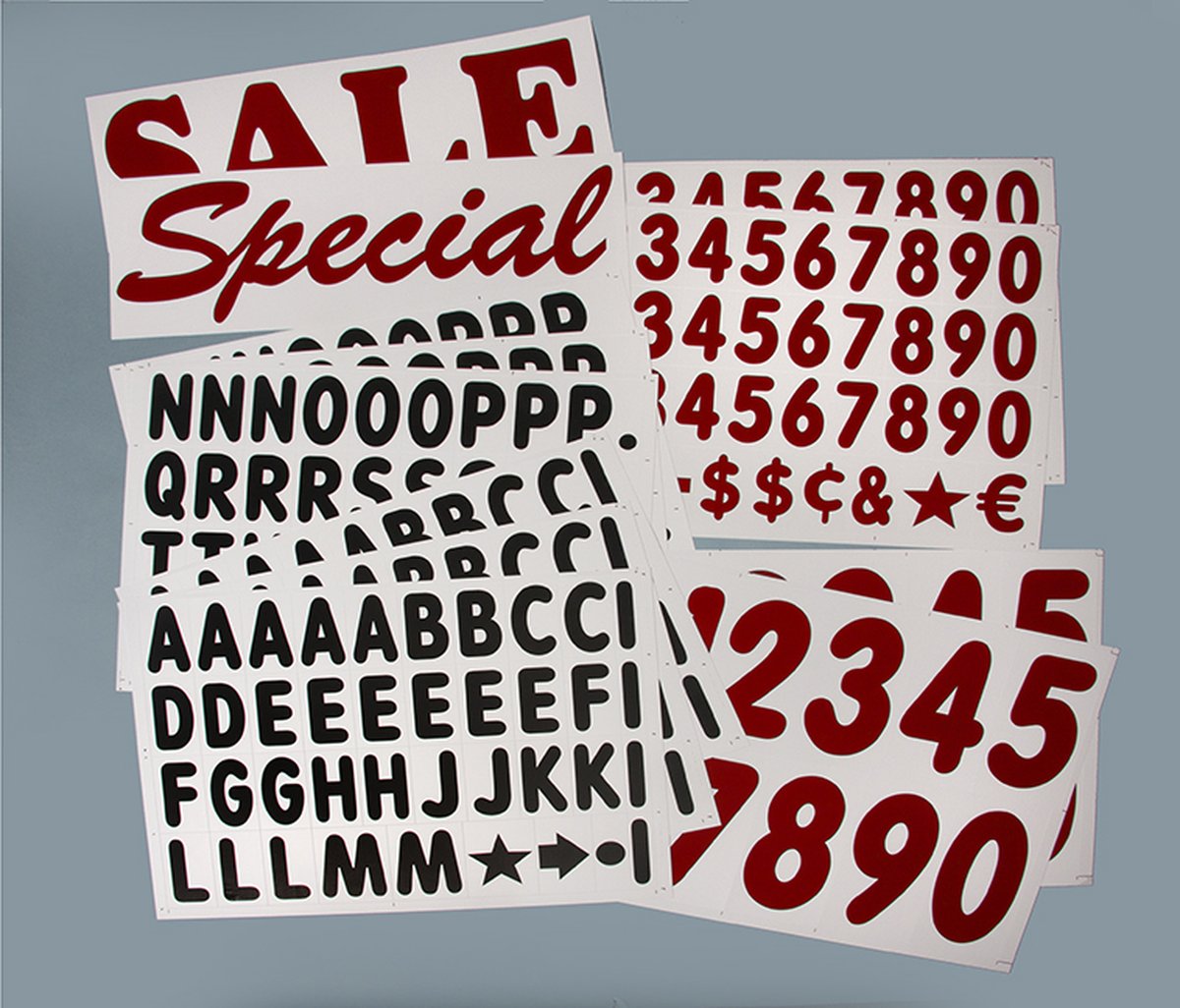 OSA_Signs's tweet image. Our 4" Deluxe Letter/Number/Header Sets contain black letters and red numbers on a white background. #OutdoorSigns #LetterSigns #PortableSigns #signage #signs #OSA #OutdoorSignsAmerica #SidewalkSign #Letters #signletters
