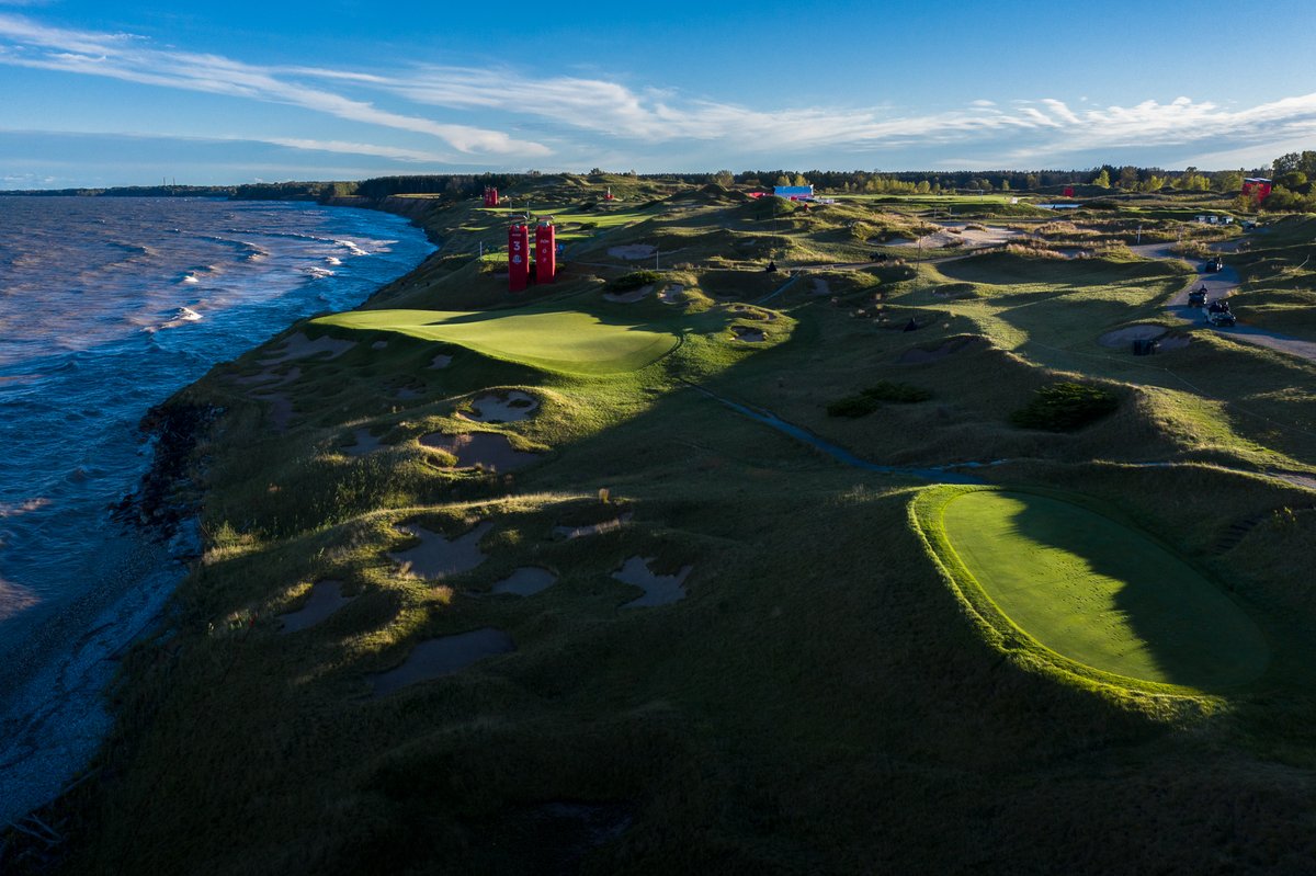 RyderCupUSA's tweet photo. An unforgettable week. 
An unforgettable venue.

Thank you to our host Whistling Straits &amp; all of Wisconsin for a #RyderCup we won't soon forget ❤🤍💙 https://t.co/W6zwDaoUi3