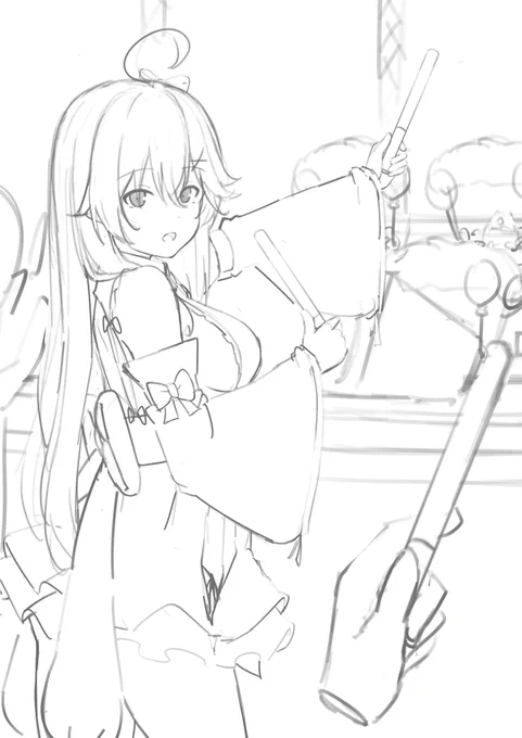 楽しかった初めてのVRライブをイラストにしようかと、、、😊 