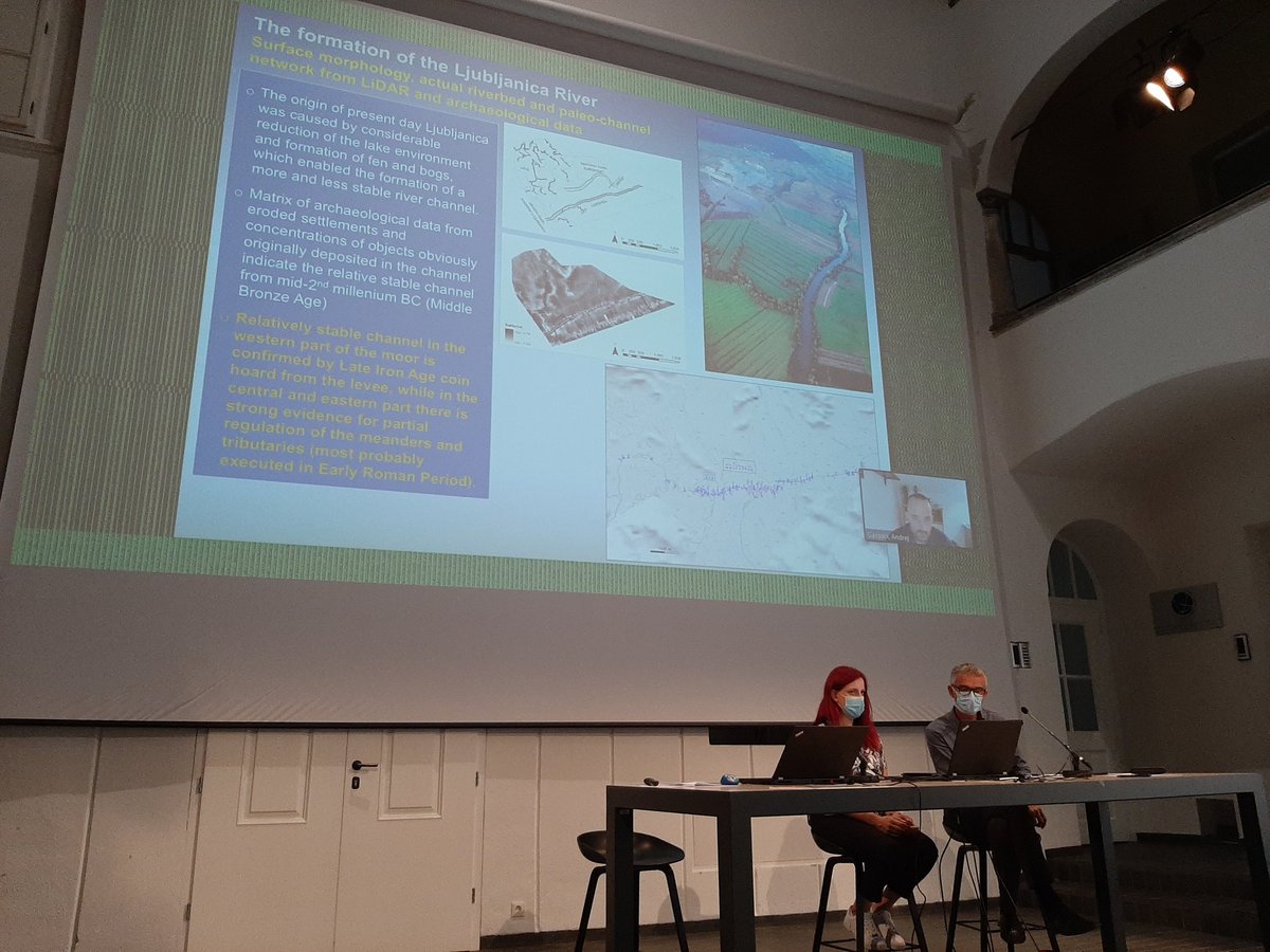 JamsekPetra's tweet photo. @6thRMQG afternoon session "Archeology &amp; earthquakes" with a keynote by Andrej Gaspari: Underwater archaeological investigations in Slovenia (the Slovenian sea and 
Ljubljana moor) 
Atrium @ZrcSazu https://t.co/eqhGbcWi1o