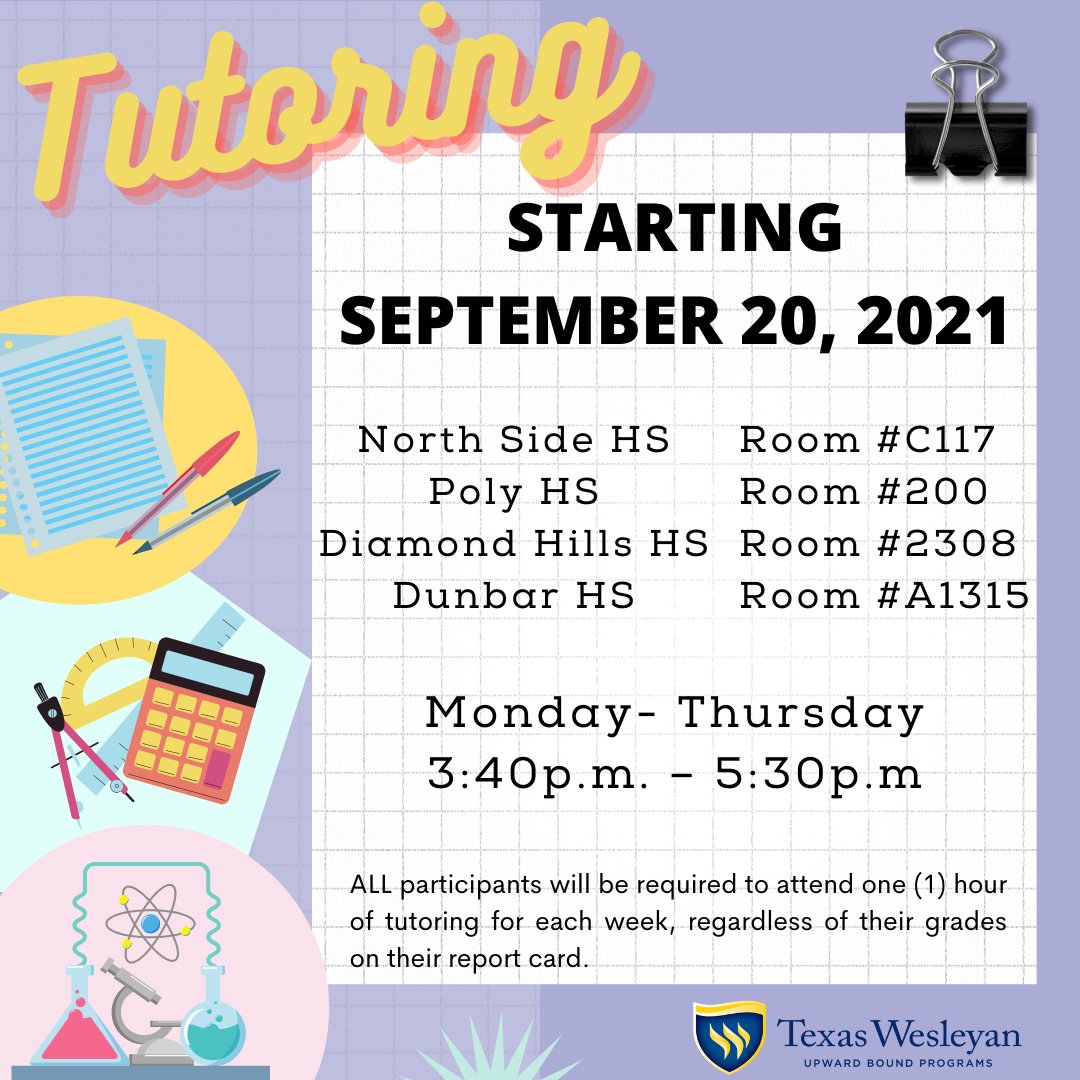 txwesub's tweet photo. Tutoring room update!! We will see you there! #tutoring #txwesub #academics https://t.co/g8WaSF3u8t