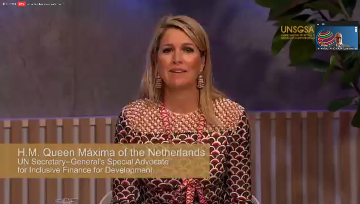 🚀The launch of the <a href="/UNDP/">UN Development</a>’s Insurance &amp; Risk Finance Facility is underway w/ the opening speech by <a href="/QueenMaxima_/">Queen Maxima</a> &amp; a discussion on the role of #insurance in building #resilience &amp; delivering the #SDGs
#Insurance4SDGs 
👉Join by registering via the link: bit.ly/IRFFregistrati…