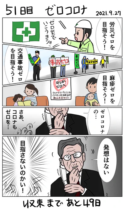 #100日で収束する新型コロナウイルスリターンズ 
51日目 ゼロコロナ 
