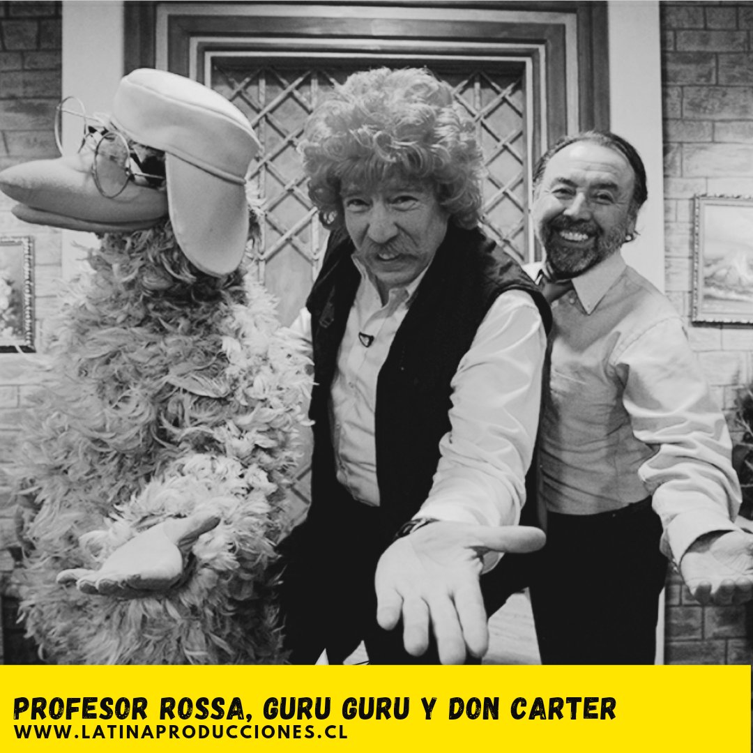 latinaprod's tweet photo. La arrolladora y querida tripleta del humor ...😂

No te pierdas al Profesor Rossa junto a Guru Guru y Don Carter viviendo juntos en La Mansión Rossa. Un show con el humor y picardía que caracteriza a estos tres personajes.   
Show juntos o por separado. https://t.co/DhglE6Ucq6