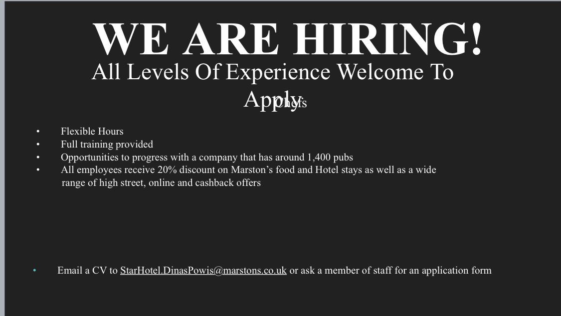 HIRING; CHEF