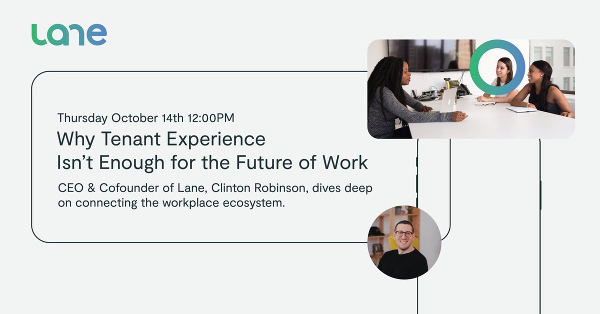 At this year's @CREtech NY, <a href="/ClintJRobinson/">Clinton J. Robinson</a> will explore why, when it comes to attracting and retaining tenants, talking about "tenant experience" simply isn’t enough.

Details: 
12:00pm-12:30pm
Thursday October 14 
Innovation Stage

Register: newyork.cretech.com/cretechnyc21/e…