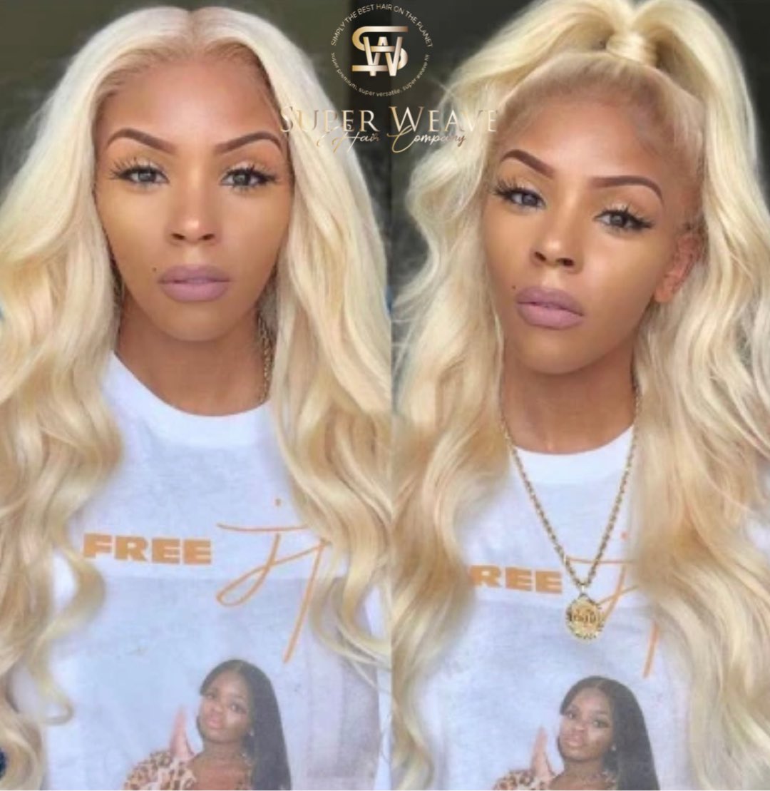 WeaveSuper's tweet photo. 613 Blonde Body Wave Lace Front Wig available now at  https://t.co/k1EqMP9PCM  Order yours Today !!! https://t.co/epf11kscZu
