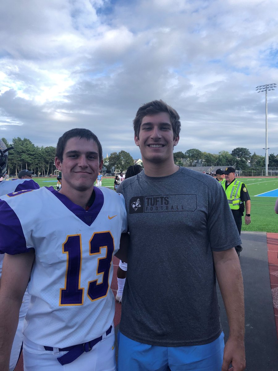 NSVikingSports's tweet photo. North Shore Alumni Ledden and Franco battled it out in a NESCAC game between Williams and  Tufts. Ledden's team wins it OT. https://t.co/IpT4Fz9KHT