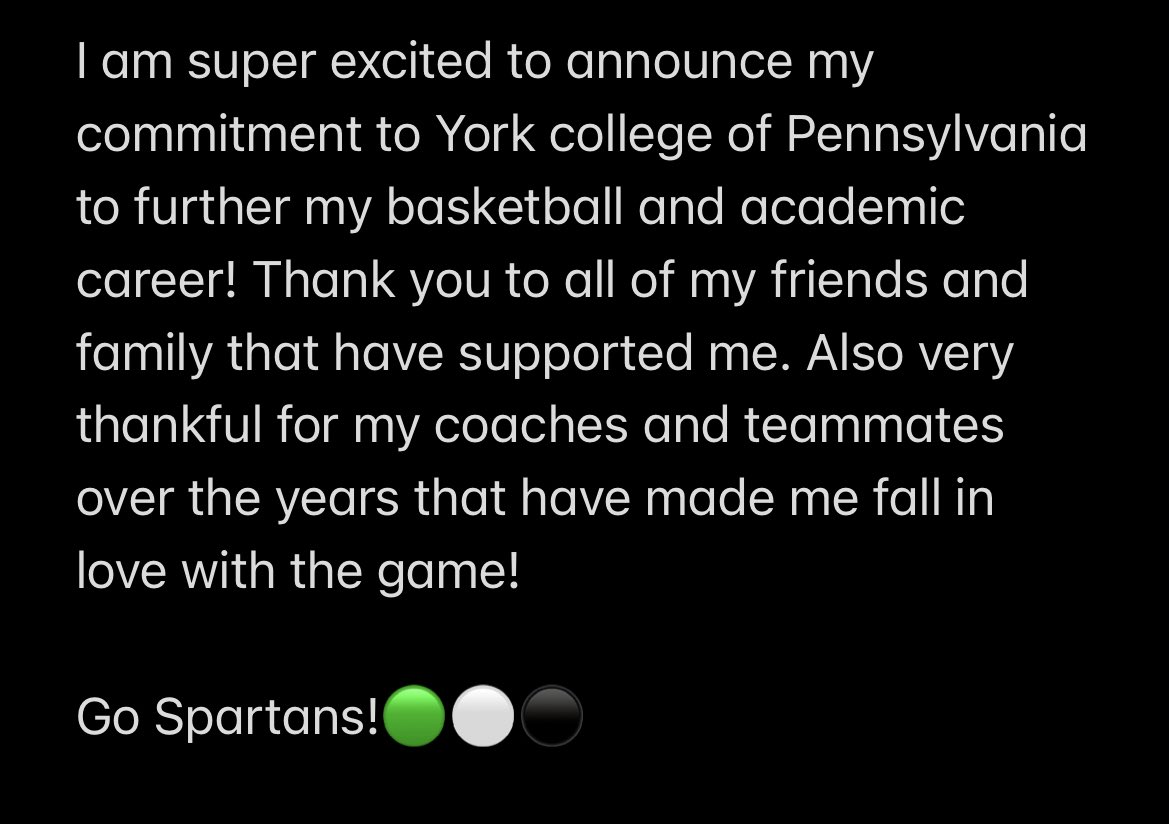 weaverbrendan23's tweet photo. committed🟢⚪️⚫️ @YCPMBasketball https://t.co/6OFgtFqZkk