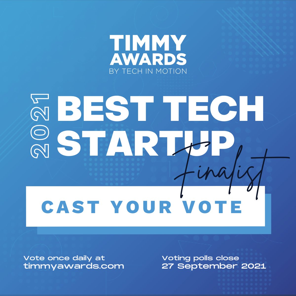 GetSTORD's tweet photo. π£ VOTE FOR STORD π³
Cast your vote here! https://t.co/yGMM3AHW5d
Today is the last day to vote for Stord as best tech startup in the Timmy Awards, and we'd love your help bringing home our third consecutive Timmy!
#CloudSupplyChain #TechInMotion #TimmyAwards #BestTechStartup https://t.co/Tkh0J0BLi7