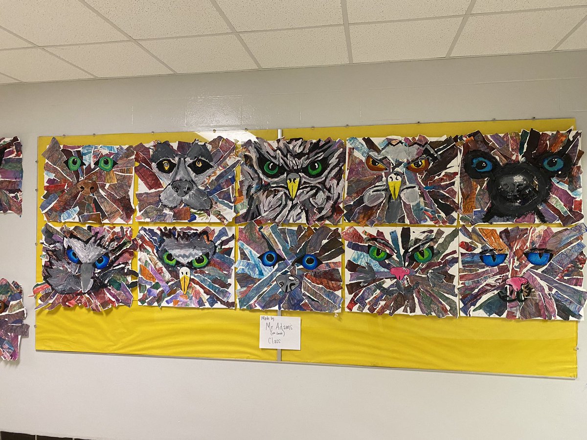 JREJagPrincipal's tweet photo. Very proud of the student artwork produced and displayed in our school. Rock star art teacher Marliese Johnson! Kudos!! @JohnsontownRoad @JREMrWheat @Mrs_Schulten @JCPSAsstSuptES @DesiB1908 @JCPSKY @kids_inspire @EricaMcGowan15 @mr_adams31 @JCPSRenee https://t.co/c6Wiw0G5cJ