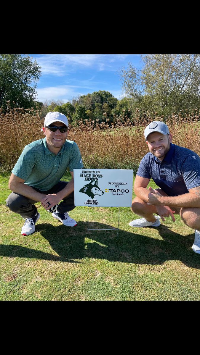 jojmeier's tweet photo. Shout out to @TAPCOnet for sponsoring hole #13 at a golf outing fundraiser for the Nathan Hale Boys Basketball team. Much appreciated! @Hale_Hoops @BattleHawks_Fan https://t.co/nn3OwMwzHQ