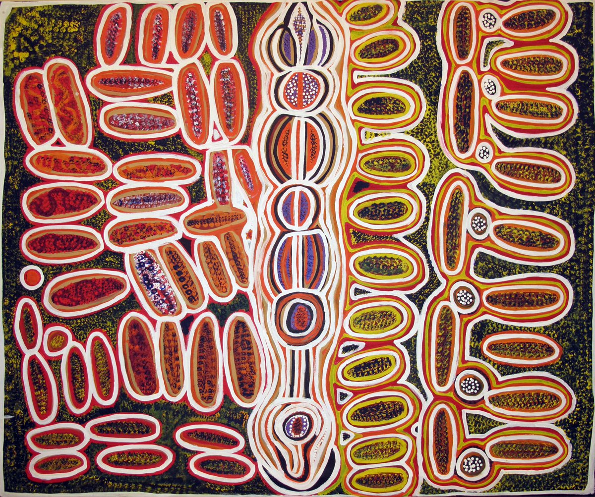 'Colour from the Australian Desert' features contemporary Aboriginal art from seven Warlpiri artists from Australia’s central desert region. Opening 29 Sep: bit.ly/39FY363 

#UKAUSeason <a href="/jgm_art/">JGM Gallery</a>