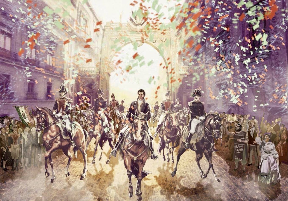 MercedesCG_'s tweet photo. Hoy, celebramos 200 años de la consumación de la Independencia de México, uno de los procesos históricos más complejos de la historia de nuestro país en el cual se avanzó hacia la unidad bajo el liderazgo de Agustín de Iturbide. 🇲🇽 https://t.co/0M1qTRk8fl