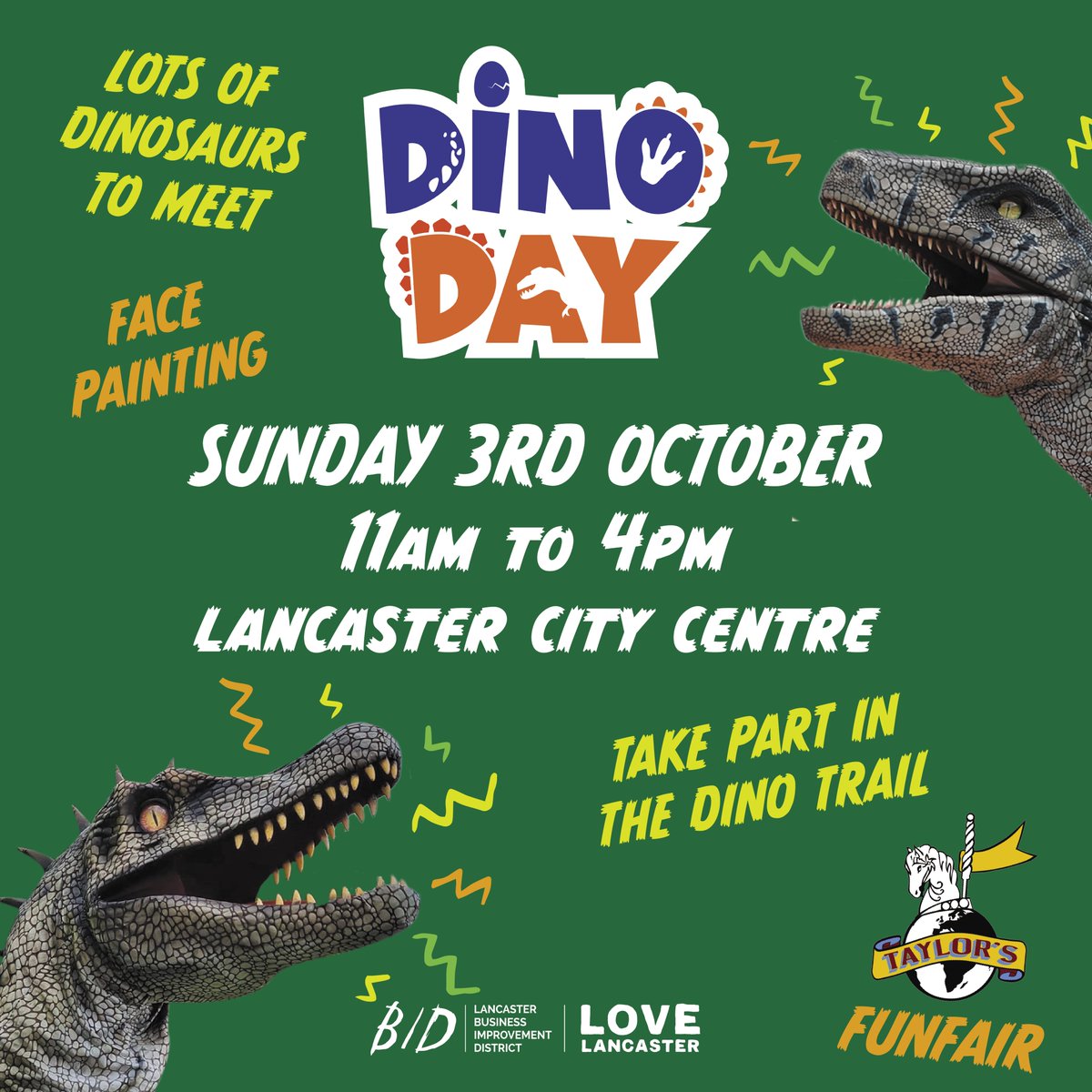 Lancaster_BID's tweet photo. Dino Slime &amp; Poo Drop In - The Lancaster Judges' Lodgings Museum, Sunday 3rd October 11am-4pm. Make your own dinosaur dung, find out about dinosaur diets &amp; make some slime and poop! 
£2 per child, suitable 3-14 years.
No booking required. 
@LancsMuseums
 #lovelancaster #dinoday https://t.co/8uKXcwASAh