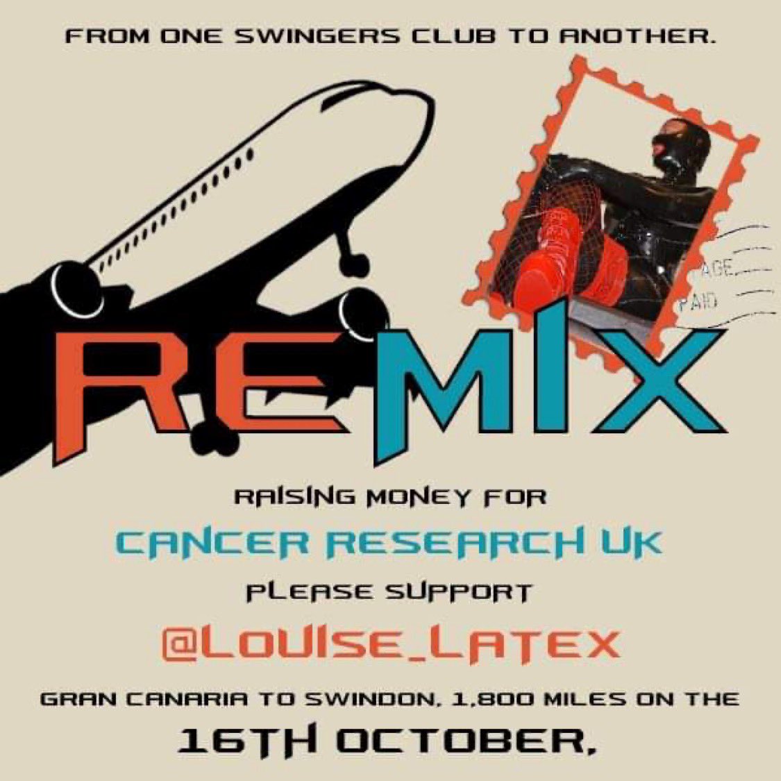 SwindonSwingers's tweet photo. RT - What an incredible thing to do by @louise_latex it’s going to be a great night let’s raise all we can for an amazing cause October 16th. @Bikergirl9oo1 @BioQueenB @ClubPoland @cuckoldhubuk @UkSinful @mikeandmollyfab @intimatetorment @clubhouse121 @aswingersclub @MrRWL192 https://t.co/SklMdaieAA