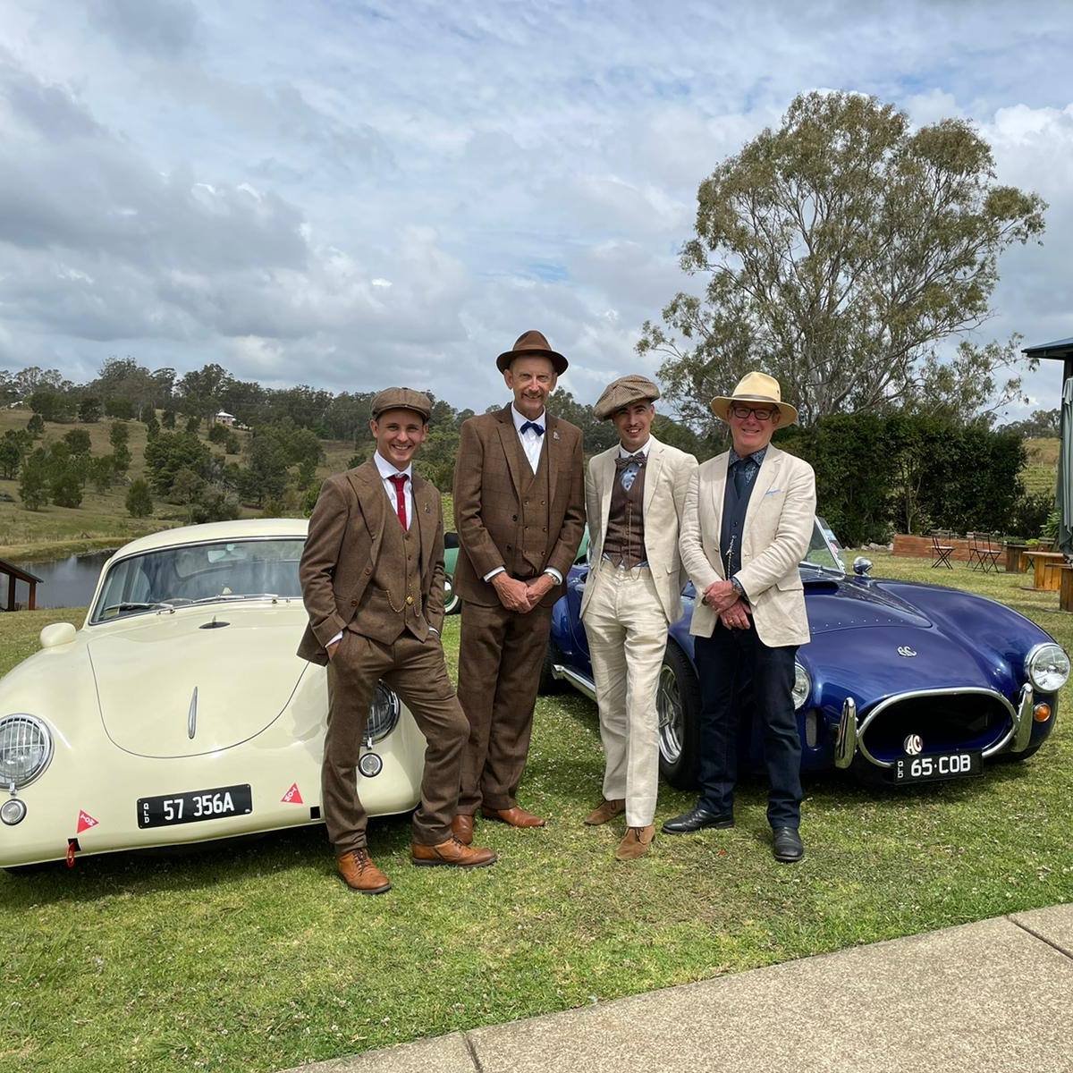 Movember's tweet photo. #ICYMI: Sunday, Sept 26 was the inaugural @Official_DGD, uniting classic cars and elegant style, all in support of #menshealth and #Movember. 🚗💨 

Learn more: https://t.co/ywd8qqAld2 

#DistinguishedGentlemansDrive #GentlemansDrive #vintagecars #mentalhealth https://t.co/QbiFyGCO9X