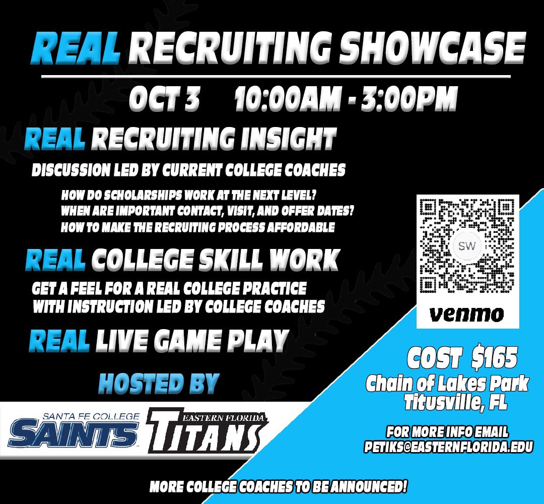 🚨🚨🚨6 Days out from the REAL Recruiting Showcase on Oct 3! Get your last minute sign-ups in today 💪 Register here ➡️ form.jotform.com/212314277601144 ⬅️