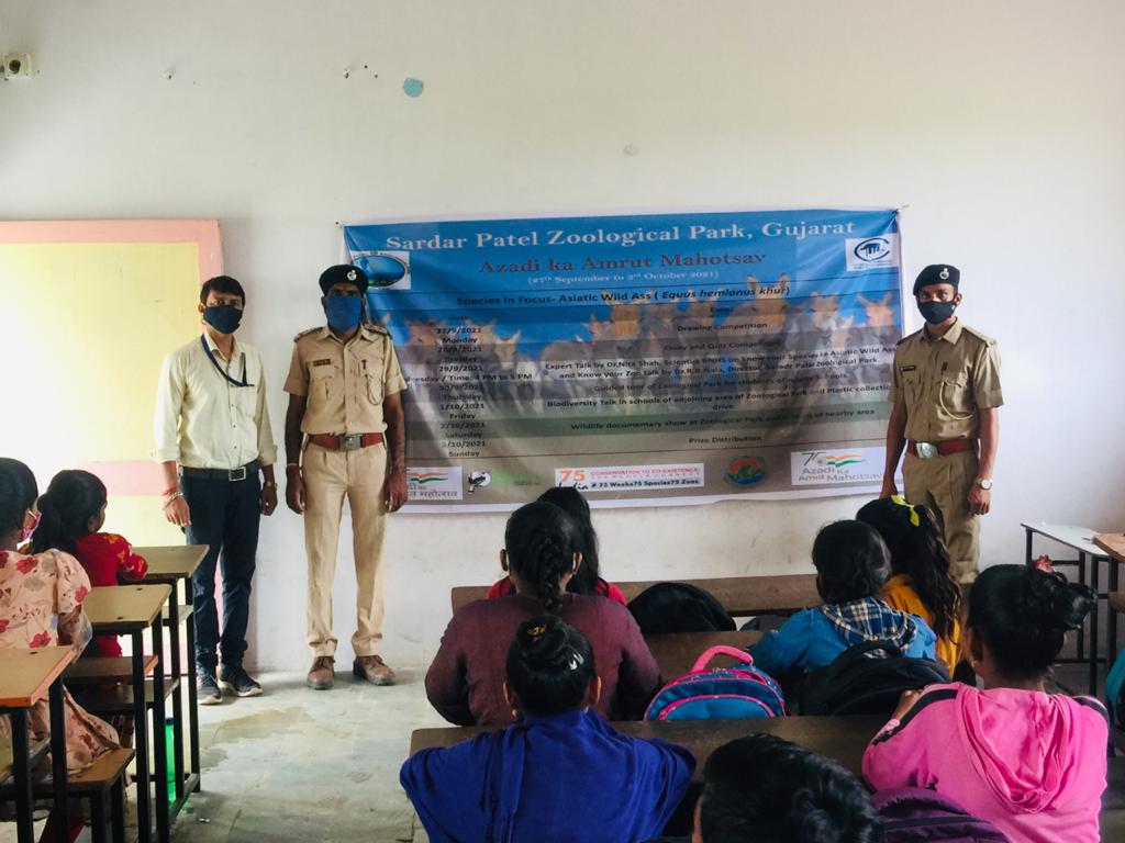 CZA_Delhi's tweet photo. #Week29 @AmritMahotsav #conservation2coexistence outreach campaign highlighting the Indian wild ass commenced at @ParkSardar with a drawing competition on wildlife for students of different age groups! #Indiaat75 #75species75zoos @moefcc @GujForestDept @PIBAhmedabad1 https://t.co/LnMApO1p65