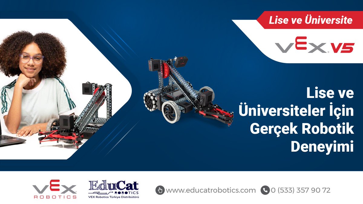 EducatRobotics's tweet photo. VEX Robotics ekosistemindeki tüm seviyelere uygun ürünlerimizle öğrencilerinize STEM, Robotik-Kodlama eğitimleri verebilir ve "Dünyanın En Büyük Robotik Turnuvası"na ücretsiz olarak katılabilirsiniz!

https://t.co/fDaI6paxZ1

#VEXRobotics #Robotik #Kodlama #STEM #educatrobotics https://t.co/gMIsmE6GyA