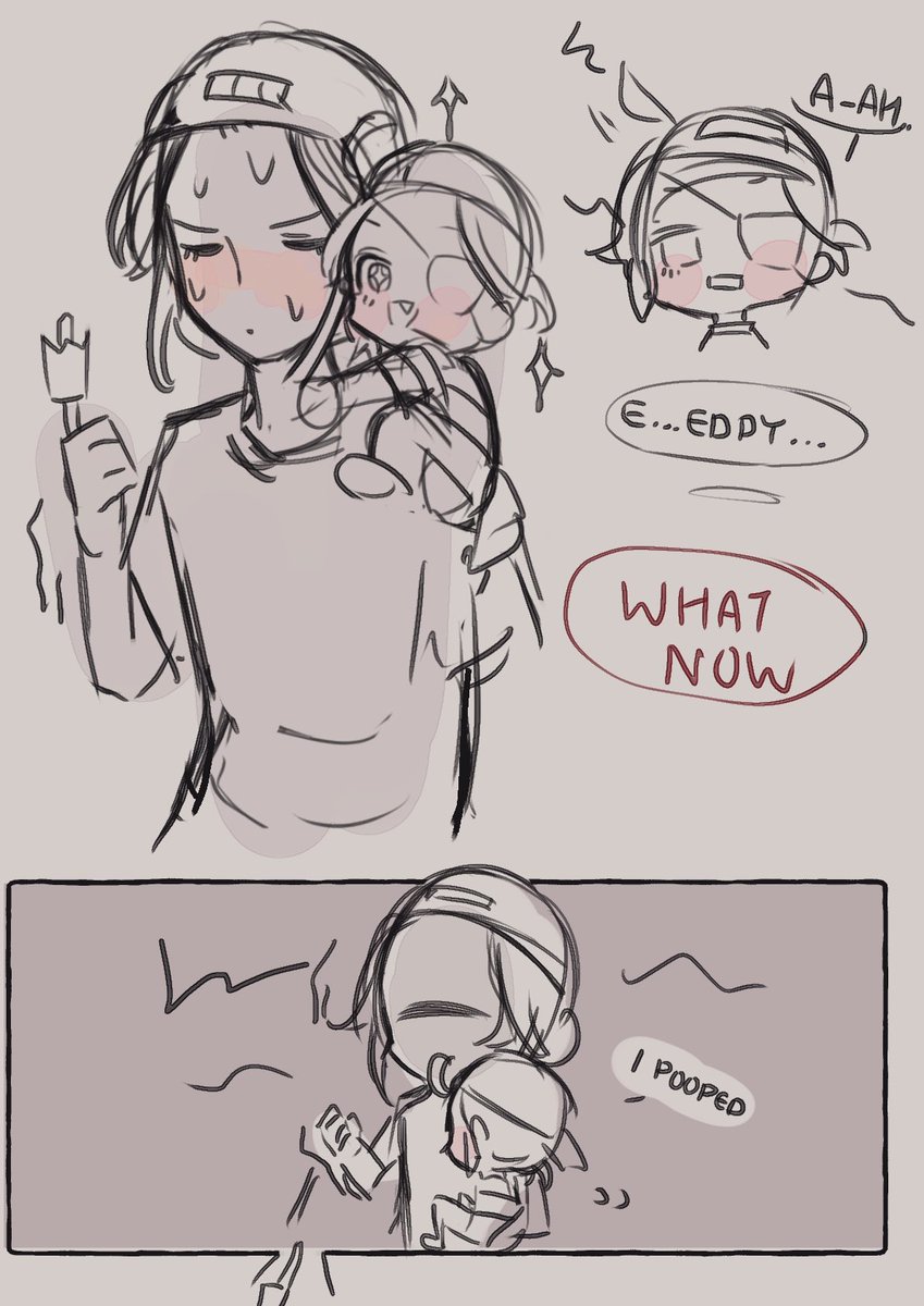 b&amp;w looks better but its so messy :D 

he wears diapers its ok eddy 
