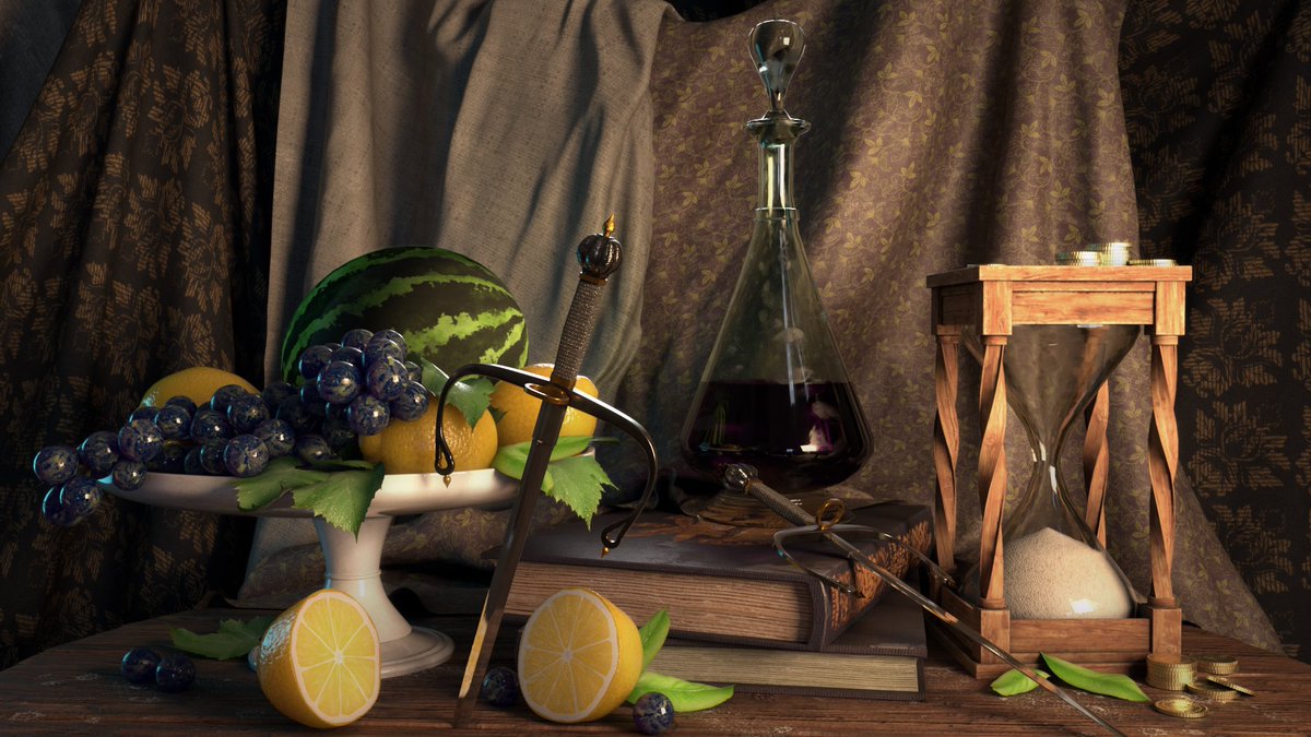 polygon_pushers's tweet photo. Are 3D still lifes cool or nah?
#3dartist #3dart  #environmentart #gameart #gameartist #substancepainter #photoshop #digitalart #3dsculpting #renderlife #arnold #maya #blender #blender3d #substance #cgi https://t.co/sejsIHZGru