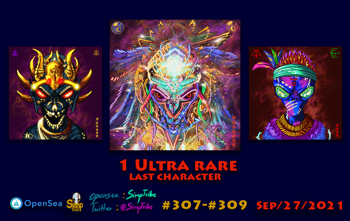 SimpTribe's tweet photo. 👑👽Thank you everyone who joined us until the last character. Get ready for the new fun of the simp. "Simp Multiverse" 🔥
Opensea : https://t.co/OmKGXcMxB9
#NFT #nftart #nftcollector #cryptoart #donation
#blockchain #NFTcollection #SimpTribe
#OpenSeaNFT https://t.co/MEEXiNdHGI
