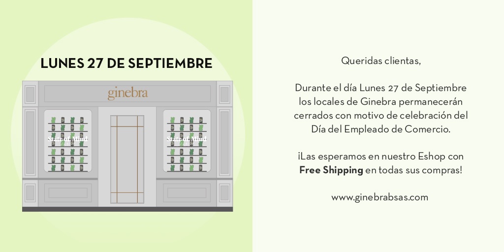 ¡Las esperamos en nuestro Shop Online con Free Shipping en todas sus compras!✨ #Ginebra