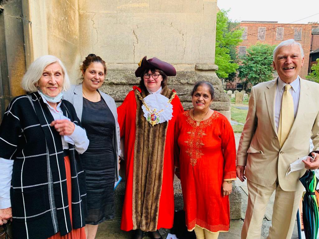 SuffolkEPA's tweet photo. Our SEPA Secretary, Nidhi, met with the Mayor of Ipswich &amp; Mayor of Woodbridge to attend the Mayors Civic Service &amp; the Occasion of Peace Monument Installation. @SuffolkPolice are proud to have been amongst organisation across Suffolk to show our support &amp; what peace means to us. https://t.co/wMRtm1VhII